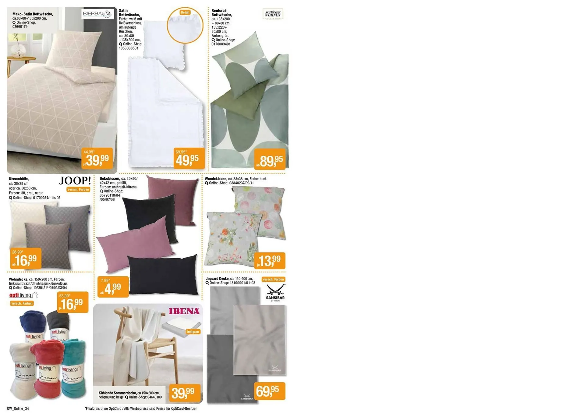 Opti Wohnwelt Prospekt von 13. Juli bis 24. Juli 2025 - Prospekt seite 34