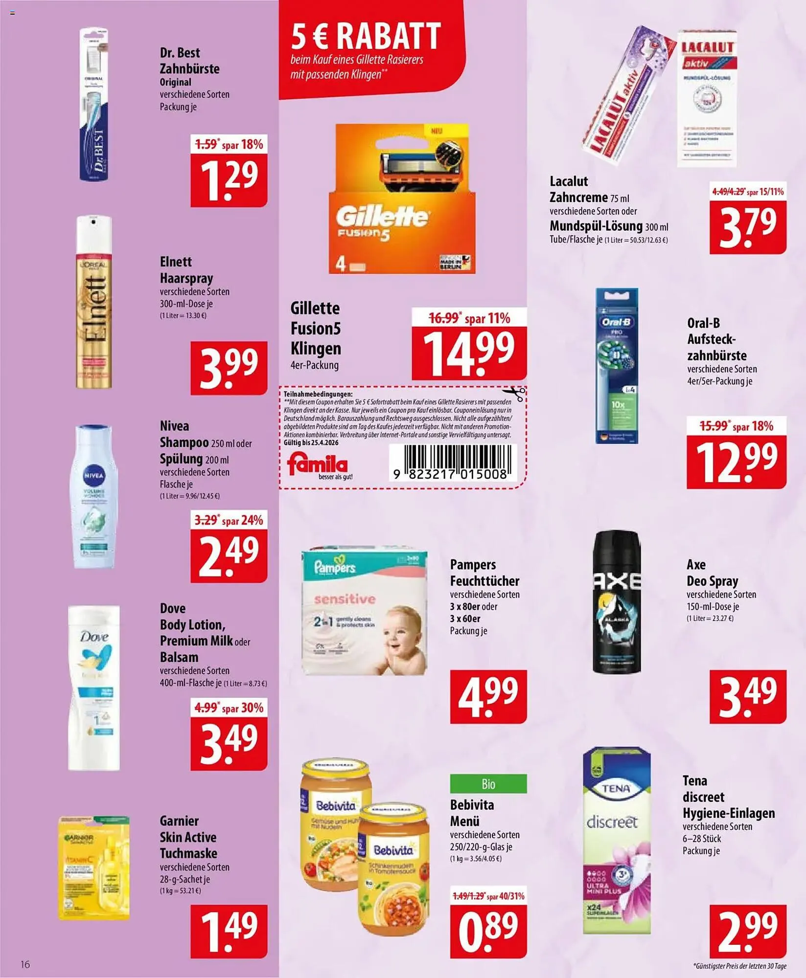 Famila Nord Ost Prospekt von 20. April bis 25. April 2026 - Prospekt seite 16