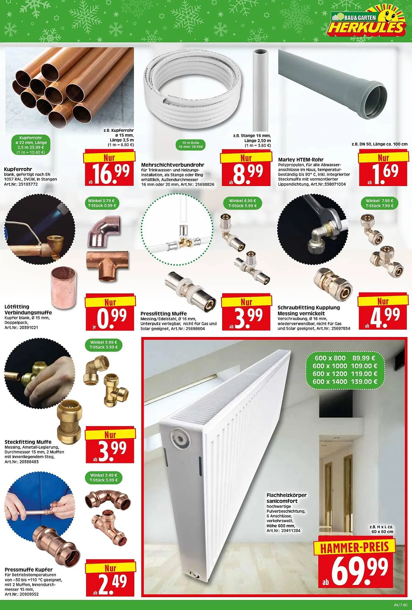 Herkules Baumarkt Prospekt von 1. Dezember bis 6. Dezember 2025 - Prospekt seite 7