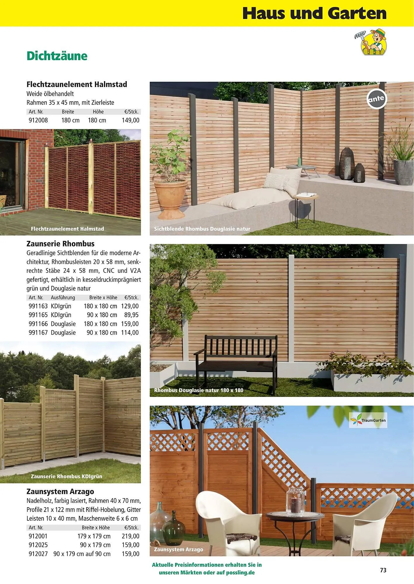 Holz Possling Prospekt von 1. April bis 31. Juli 2026 - Prospekt seite 73