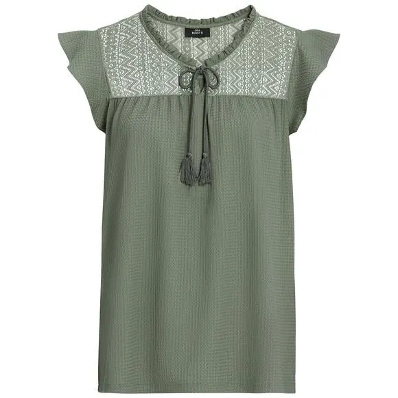 Damen Blusenshirt aus strukturiertem Material