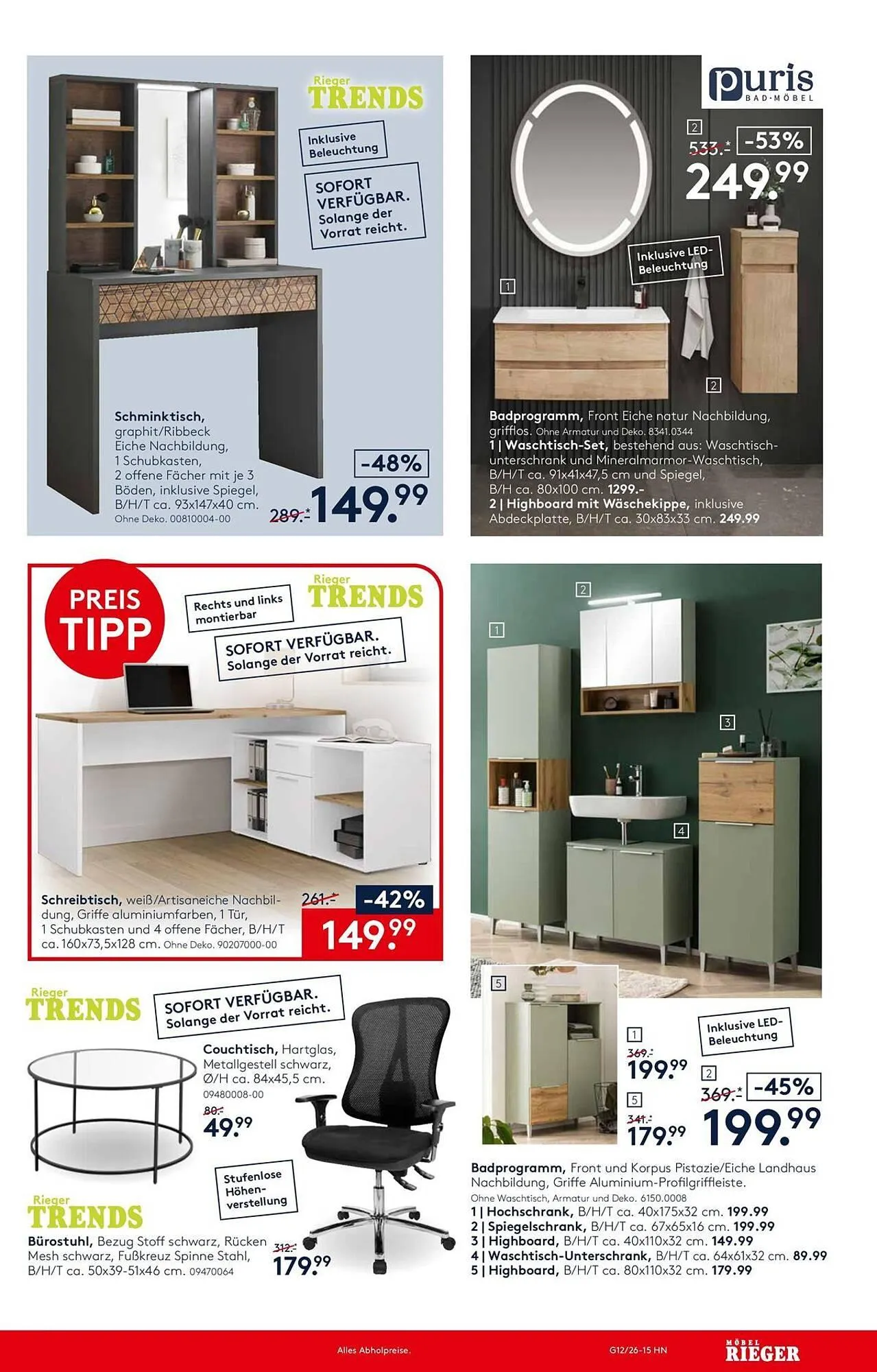 Möbel Rieger Prospekt von 26. März bis 9. April 2026 - Prospekt seite 16