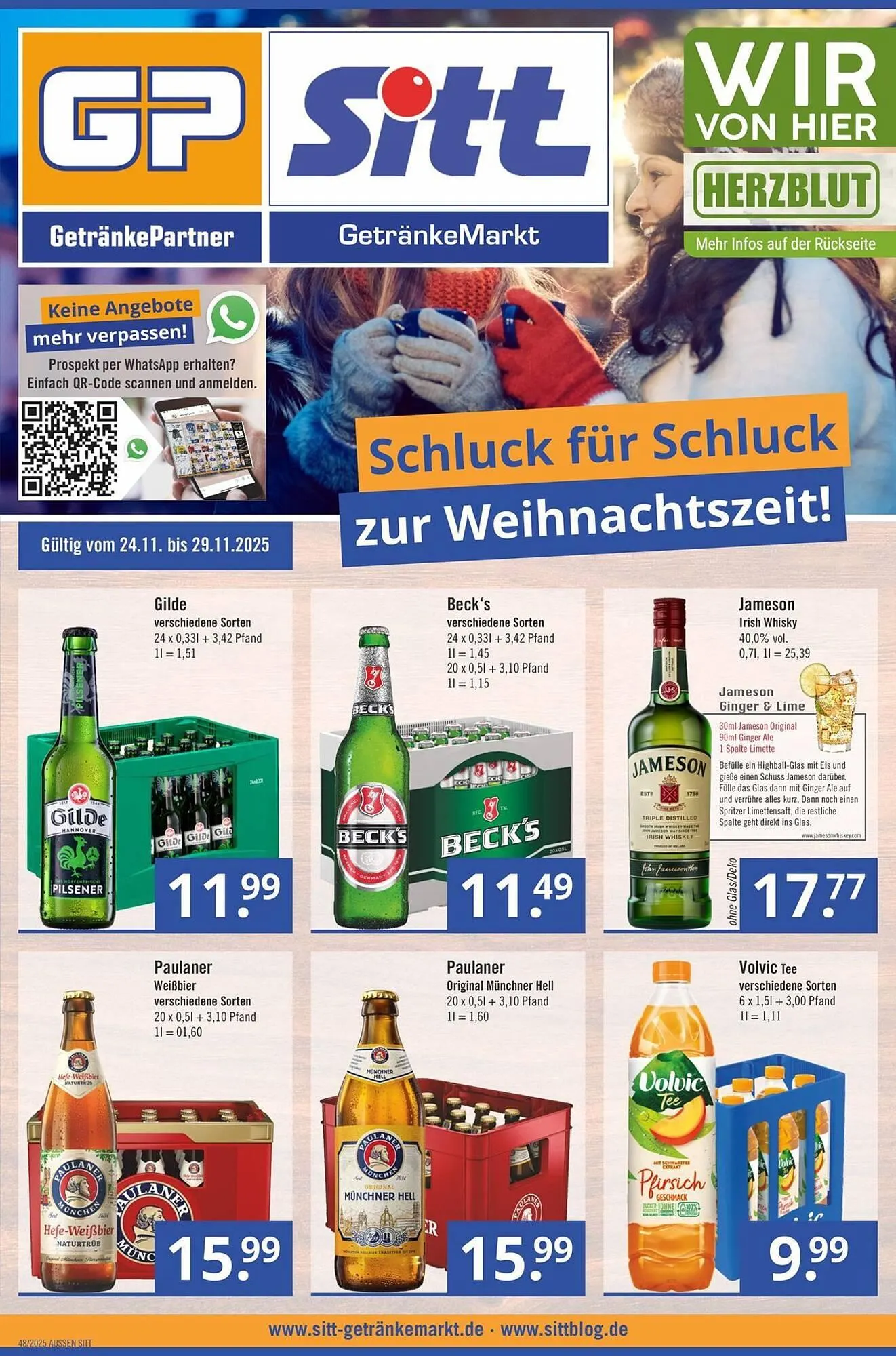 GetränkePartner Prospekt von 24. November bis 29. November 2025 - Prospekt seite 1