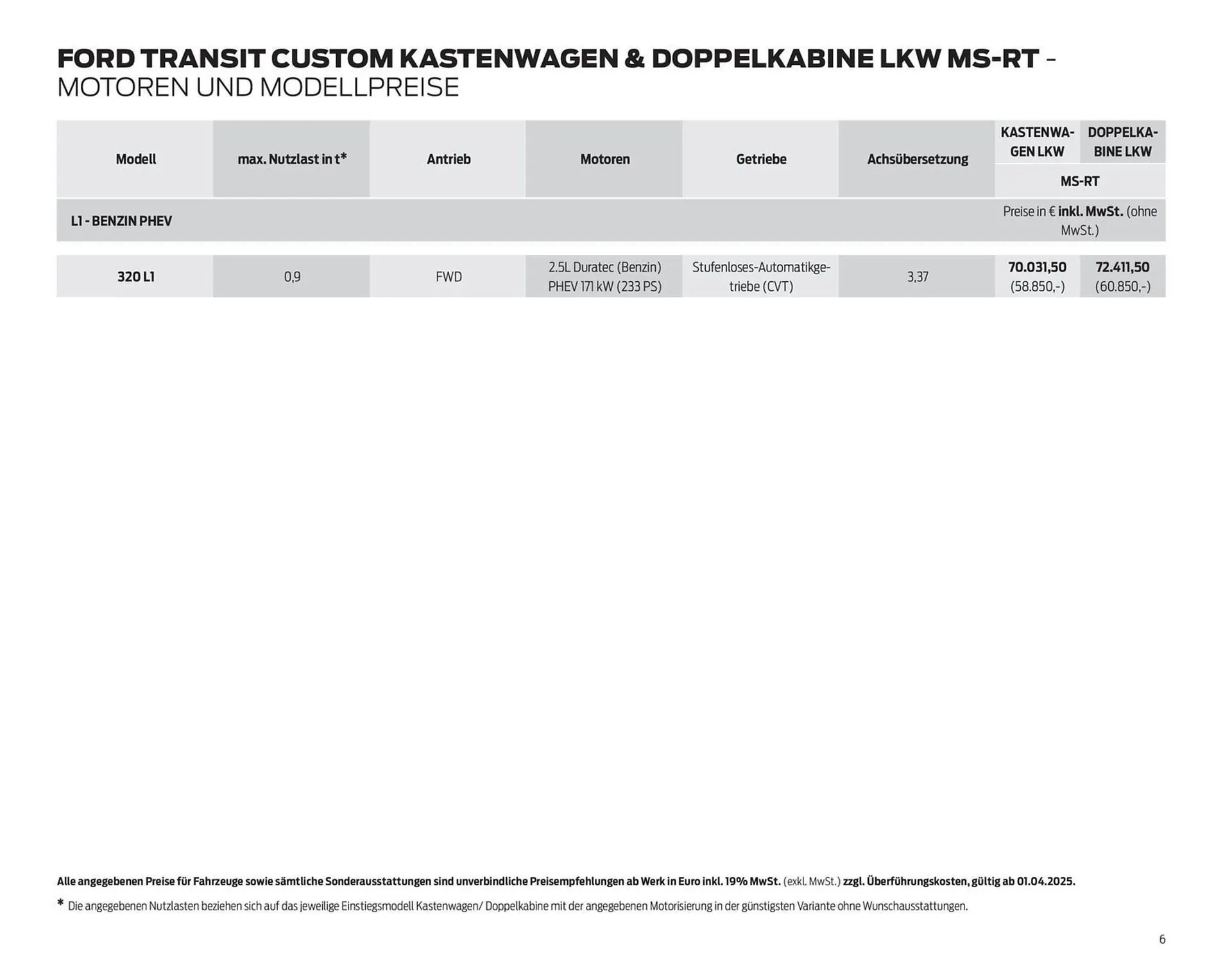 Ford Prospekt von 7. Oktober bis 31. Oktober 2025 - Prospekt seite 6