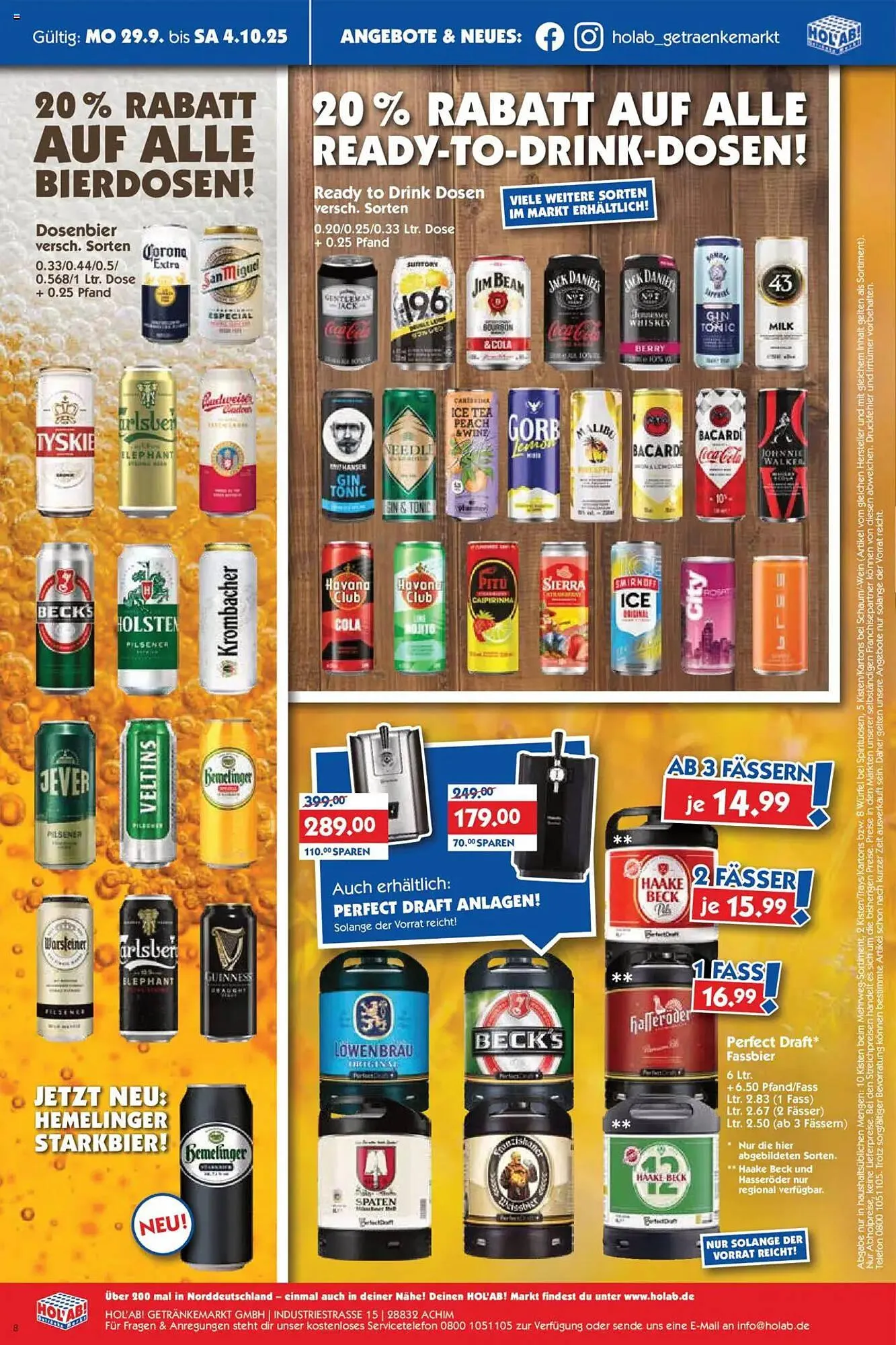 Hol'ab Getränkemarkt Prospekt von 29. September bis 4. Oktober 2025 - Prospekt seite 8