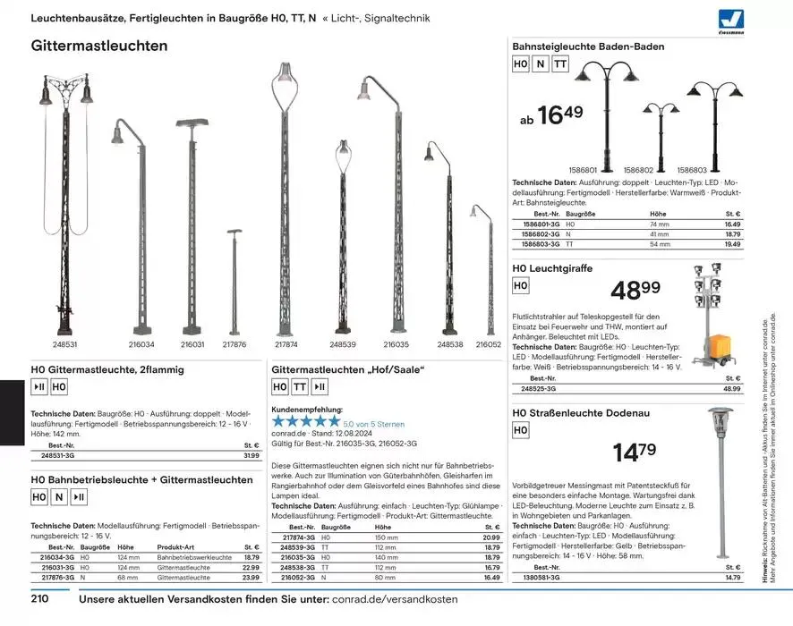 Modellbahn Katalog von 29. Oktober bis 31. Dezember 2025 - Prospekt seite 212