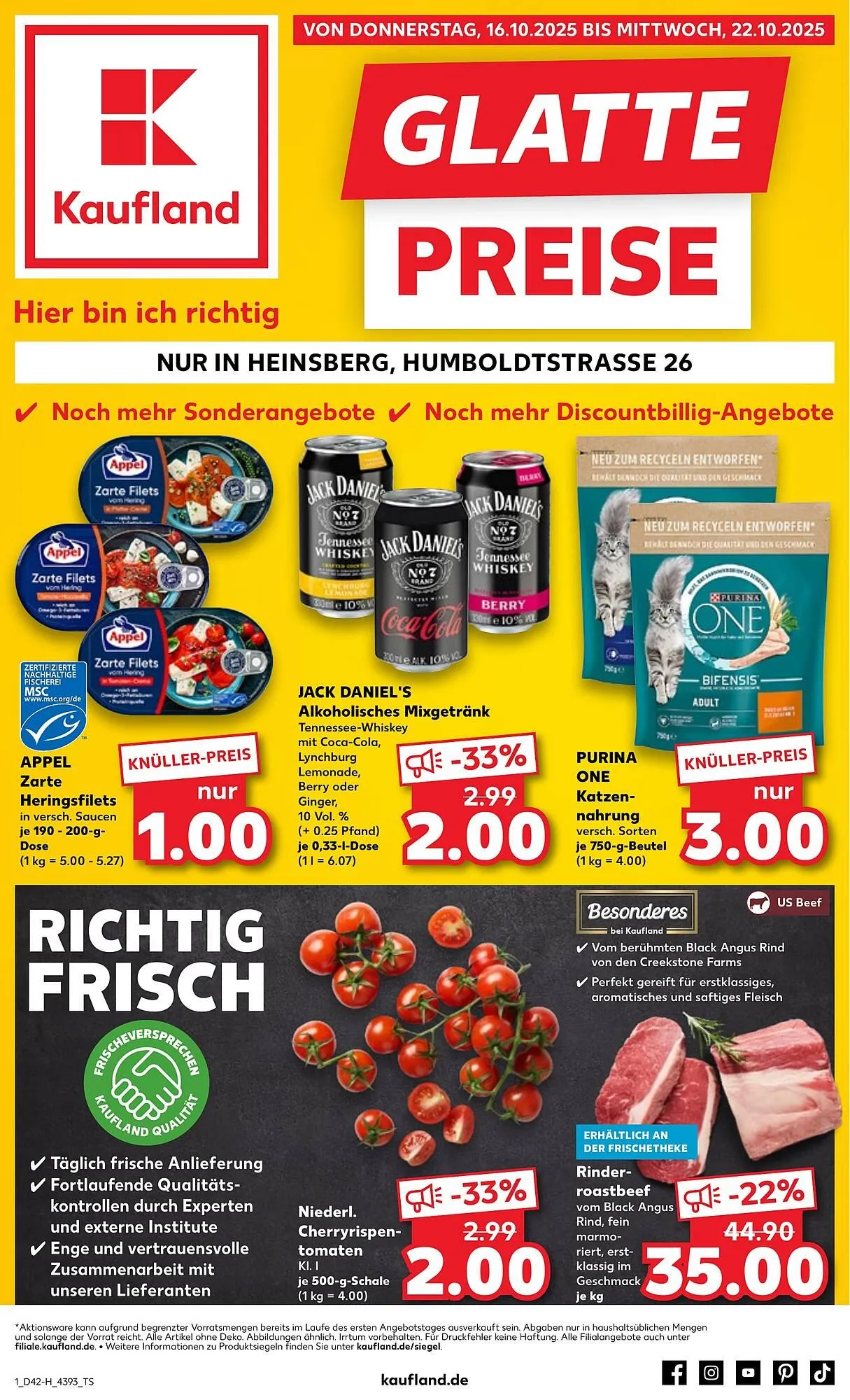 Kaufland Prospekt von 16. Oktober bis 22. Oktober 2025 - Prospekt seite 1