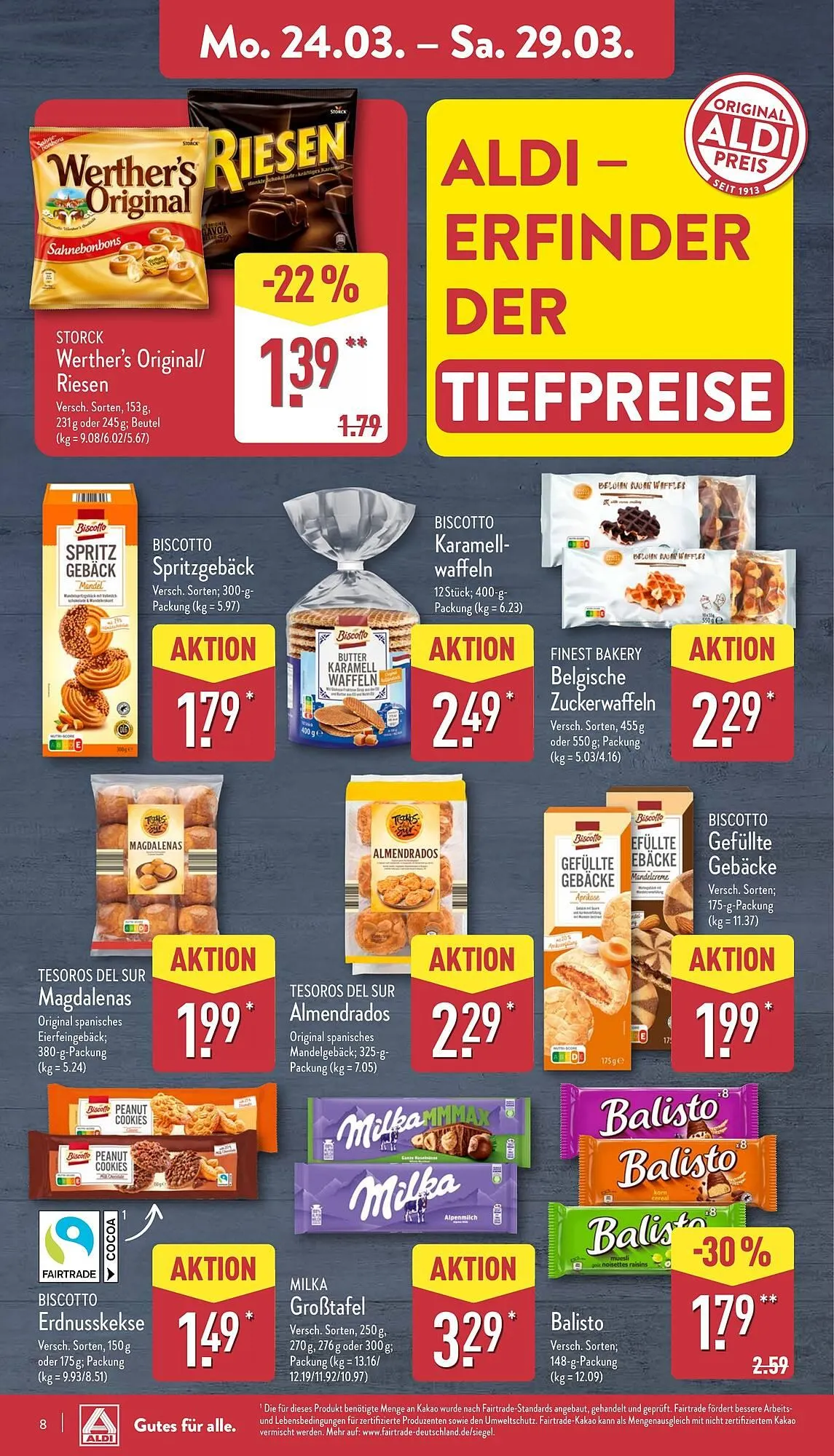 Aldi Nord Prospekt von 24. März bis 29. März 2025 - Prospekt seite 8