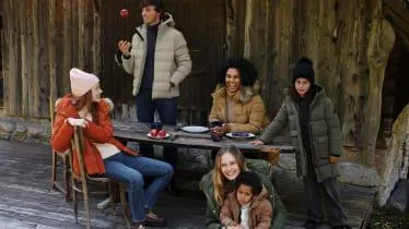 Parka mit Kapuze und Kunstfellbesatz