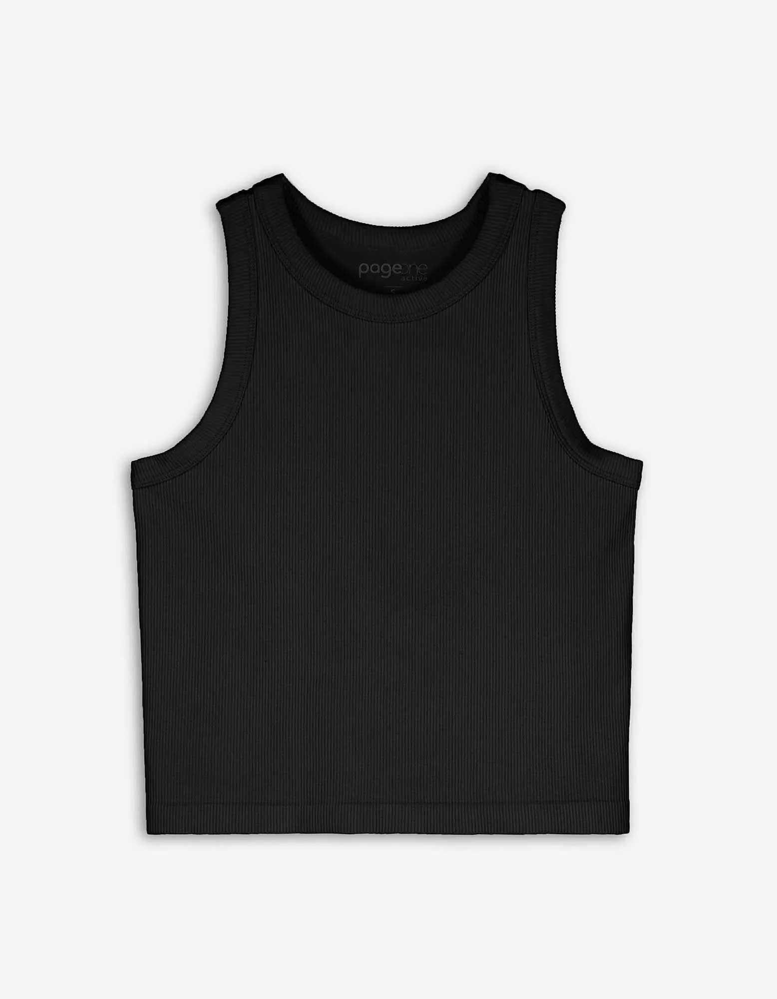 Cropped Top - Nahtlos - schwarz