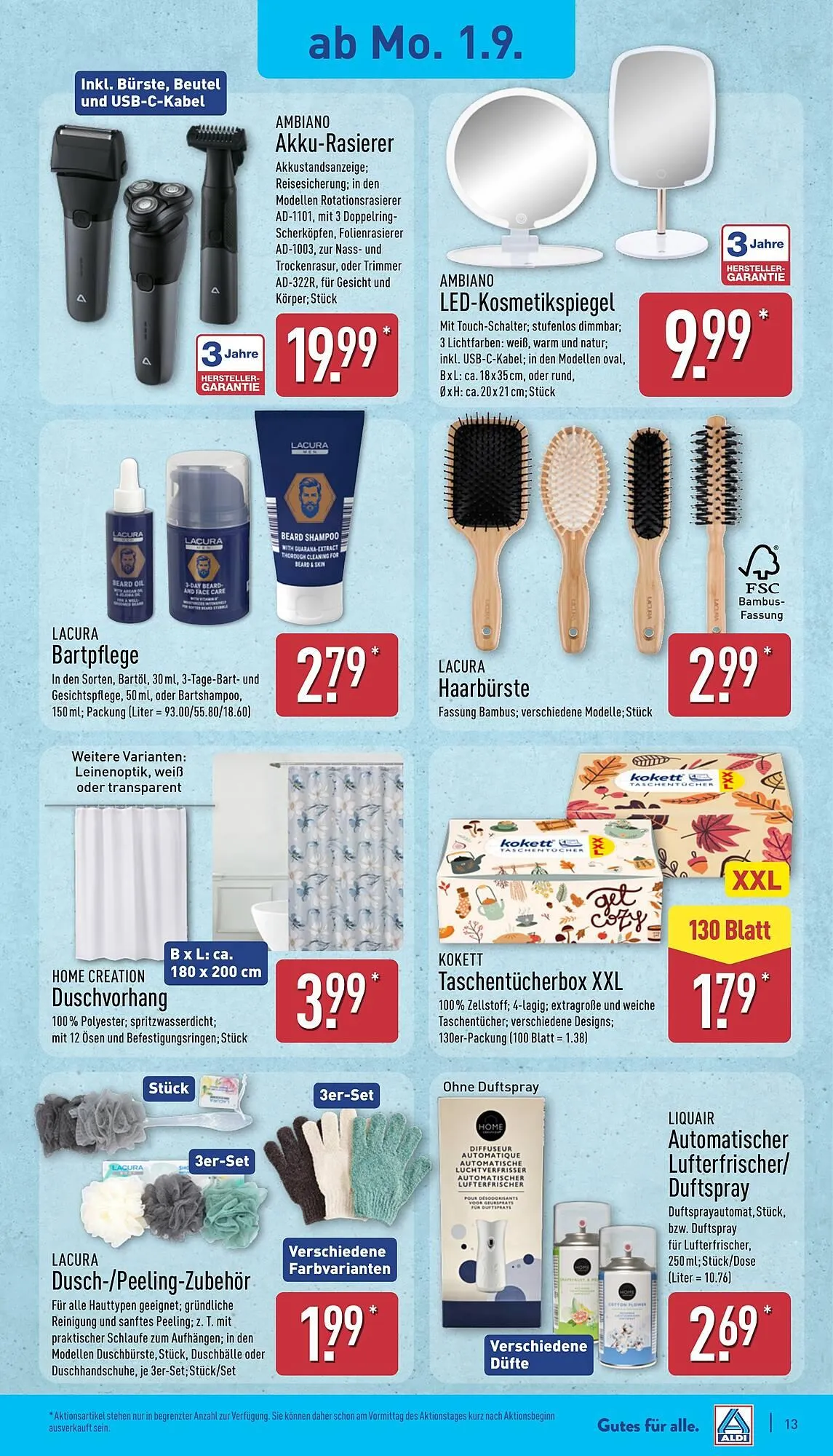 Aldi Nord Prospekt von 1. September bis 6. September 2025 - Prospekt seite 13