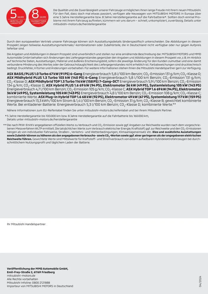 ASX von 27. April bis 27. April 2025 - Prospekt seite 40