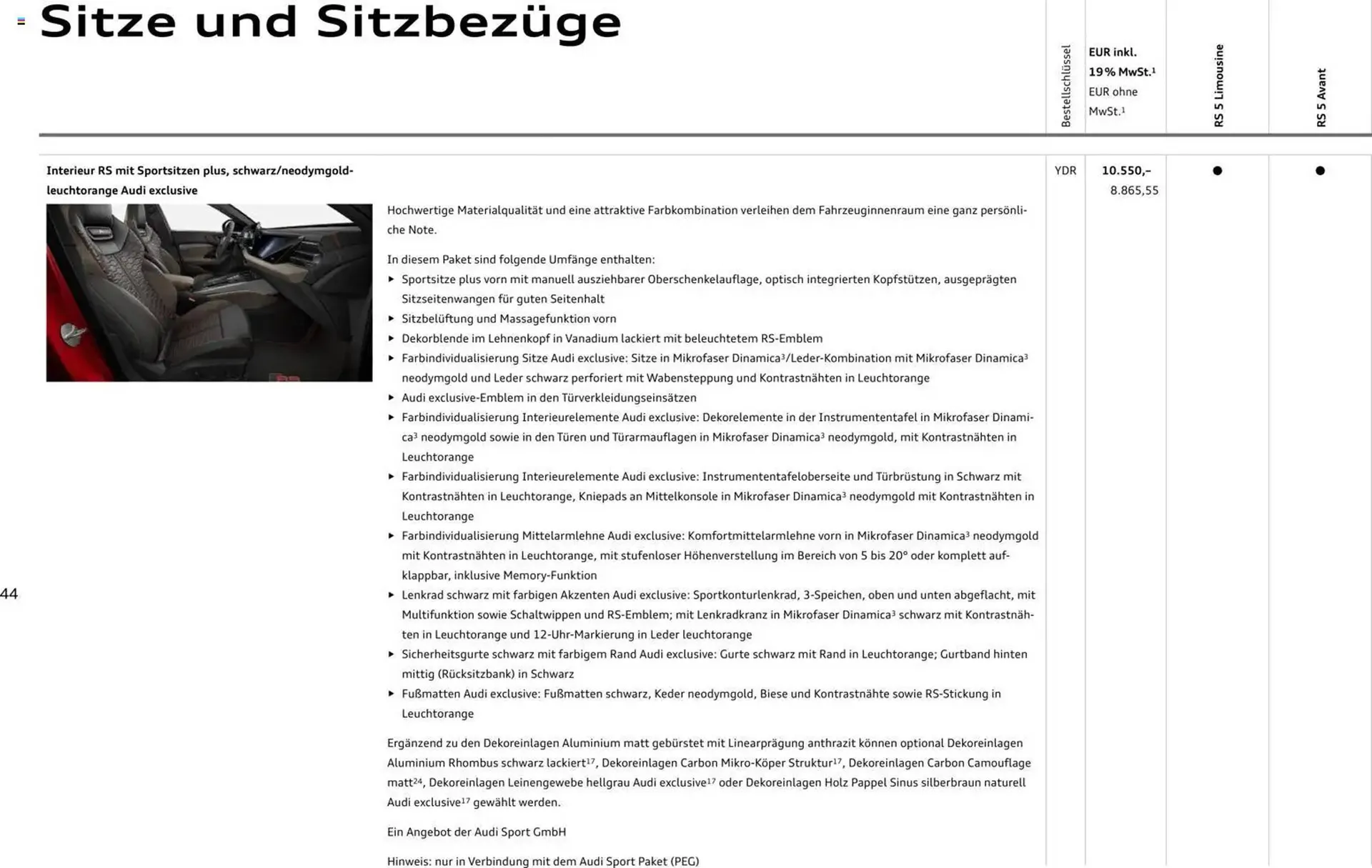 Audi Prospekt von 1. April bis 1. April 2027 - Prospekt seite 44