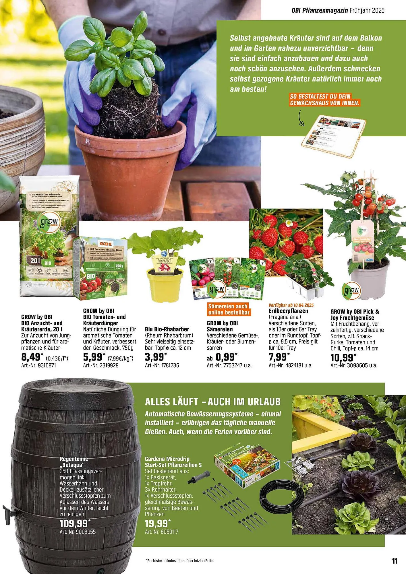 OBI Prospekt von 6. April bis 24. April 2025 - Prospekt seite 11