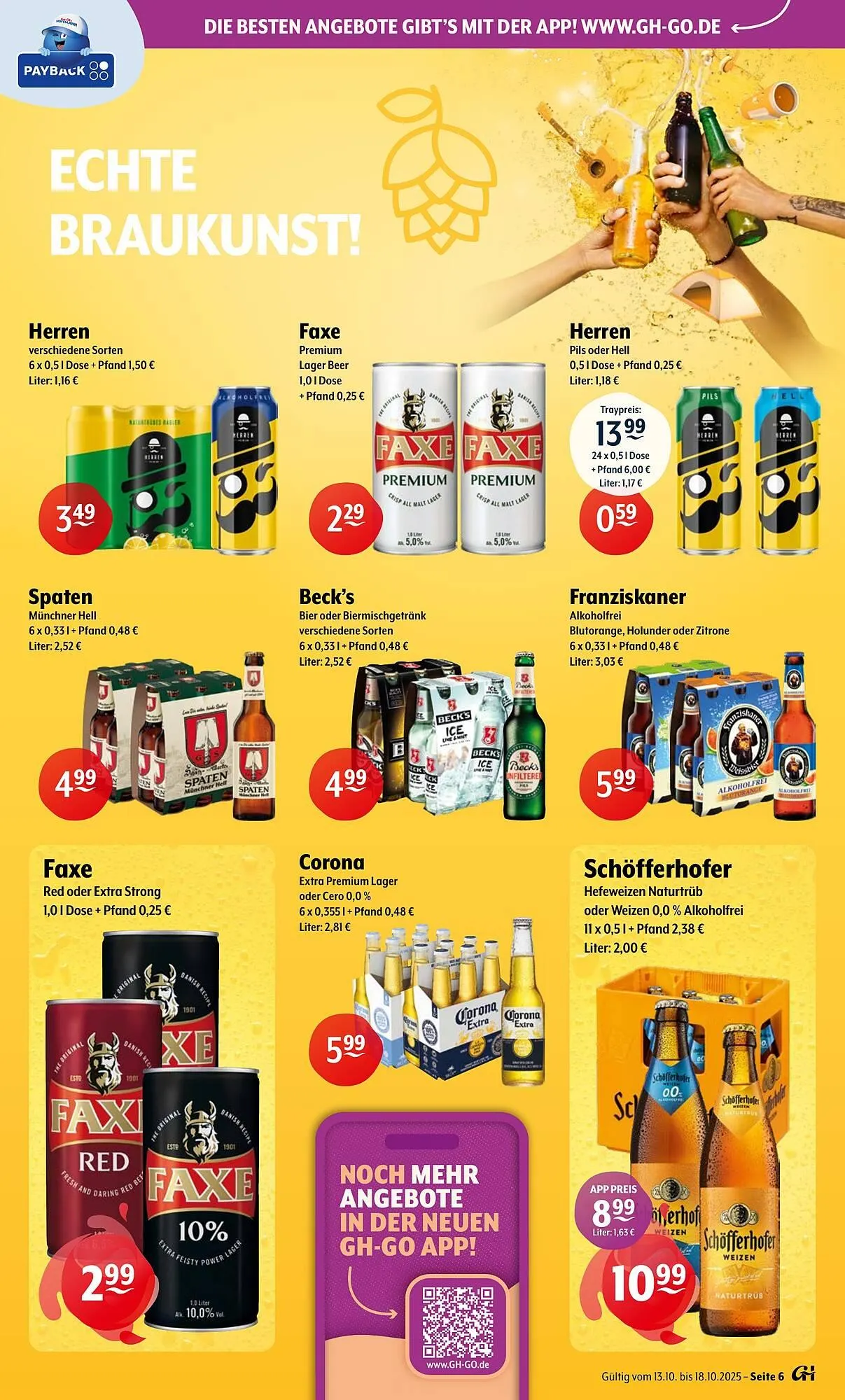 Getränke Hoffmann Prospekt von 13. Oktober bis 18. Oktober 2025 - Prospekt seite 6