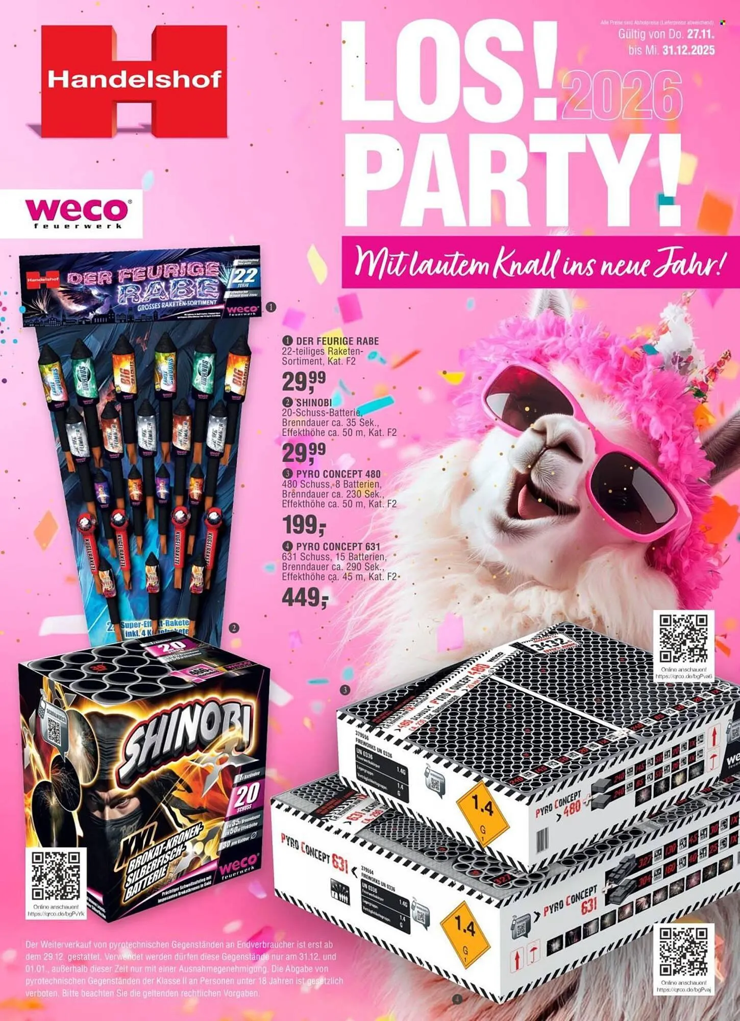 Handelshof Prospekt von 27. November bis 31. Dezember 2025 - Prospekt seite 1