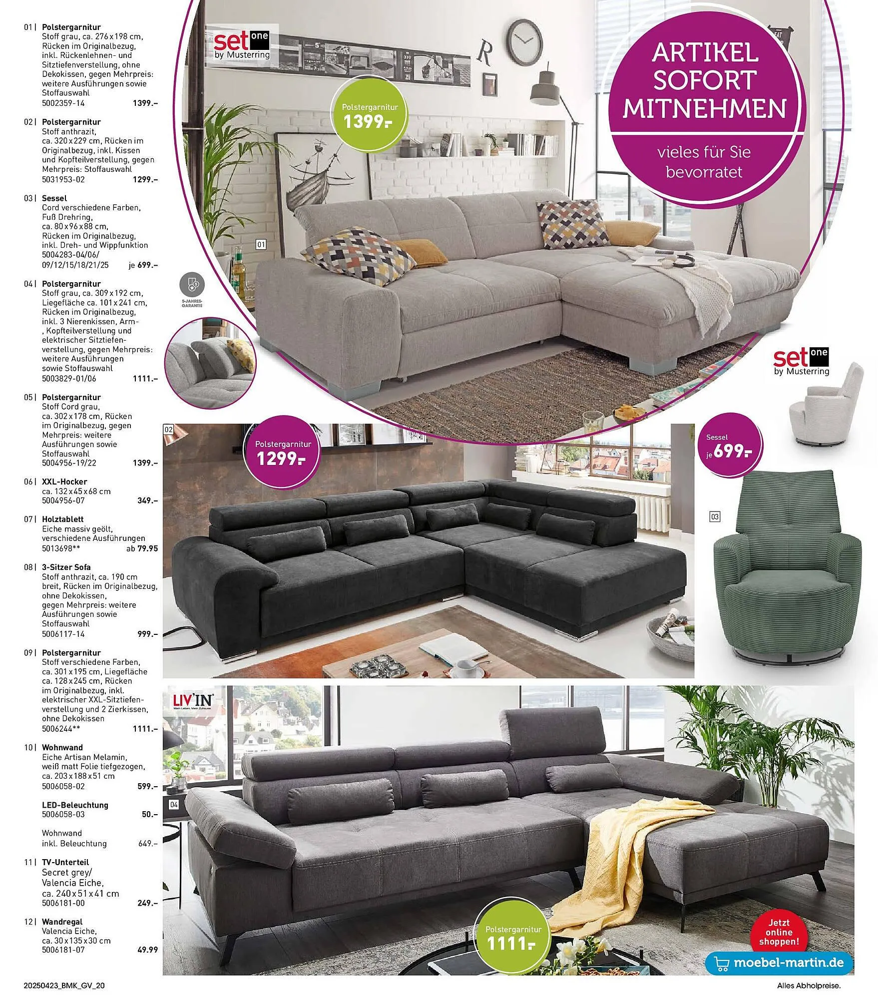 Möbel Martin Prospekt von 22. April bis 13. Mai 2025 - Prospekt seite 20