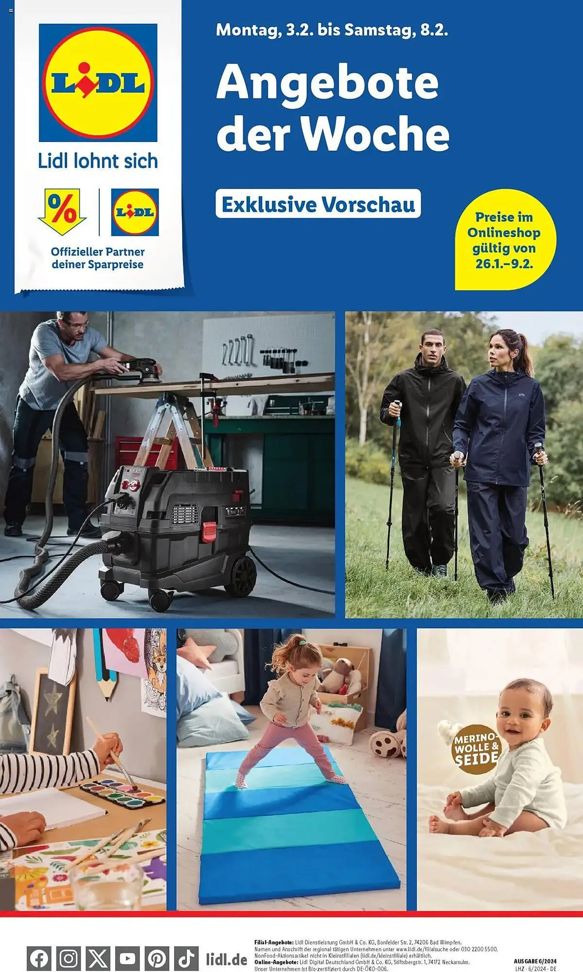 Lidl Prospekt von 3. Februar bis 8. Februar 2025 - Prospekt seite 1