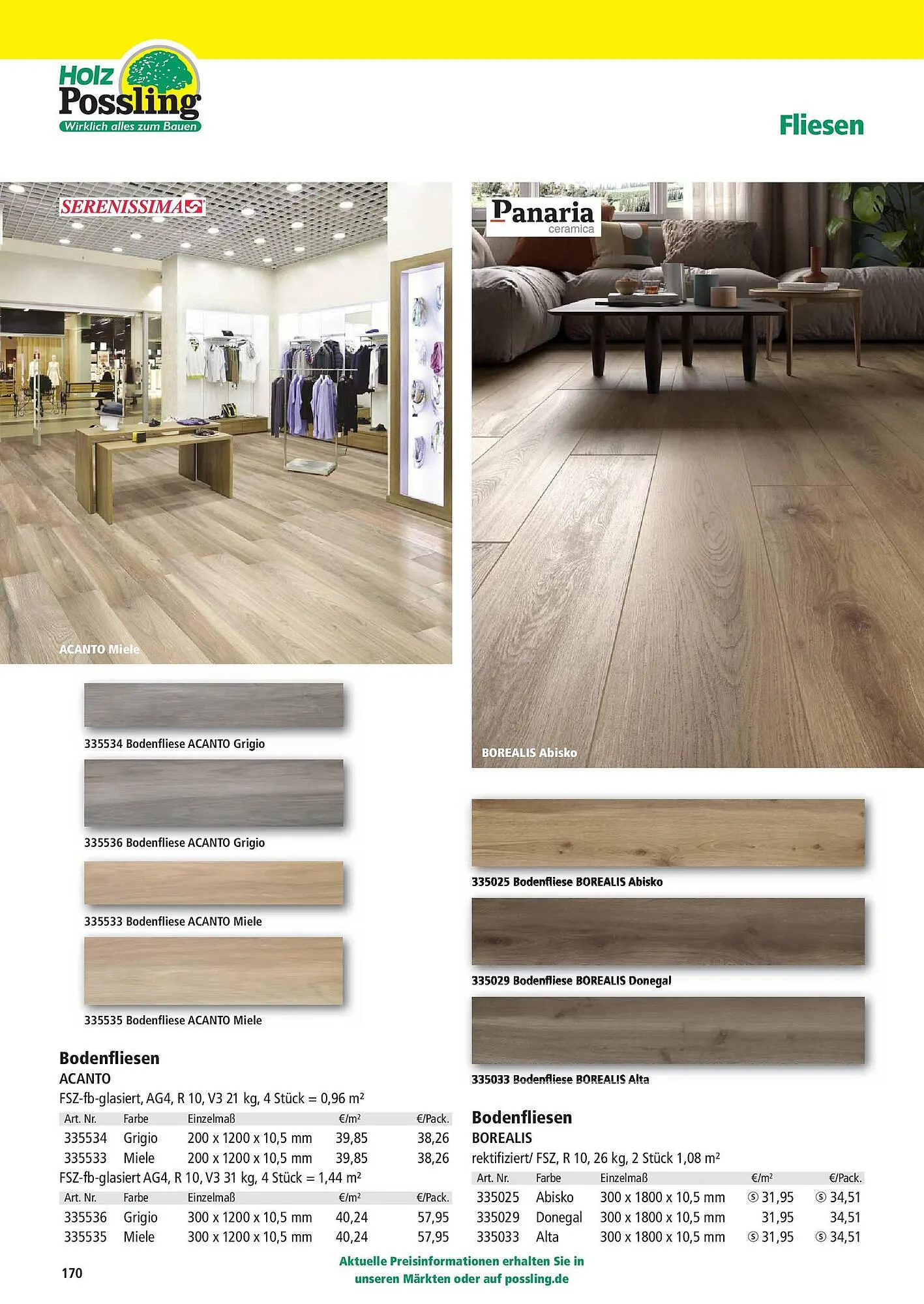 Holz Possling Prospekt von 31. März bis 30. Juni 2025 - Prospekt seite 170