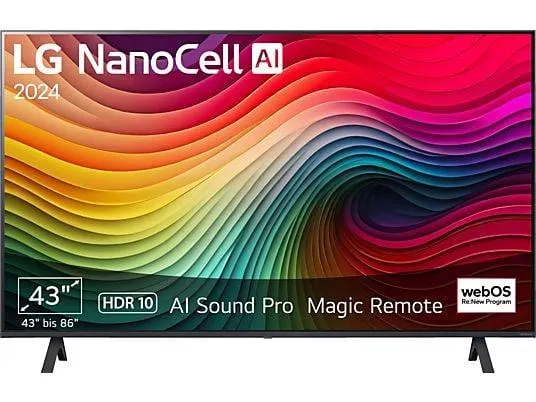 LG 43NANO81T6A NanoCell TV (Flat, 43 Zoll / 109 cm, UHD 4K, SMART TV, webOS 24 mit LG ThinQ)