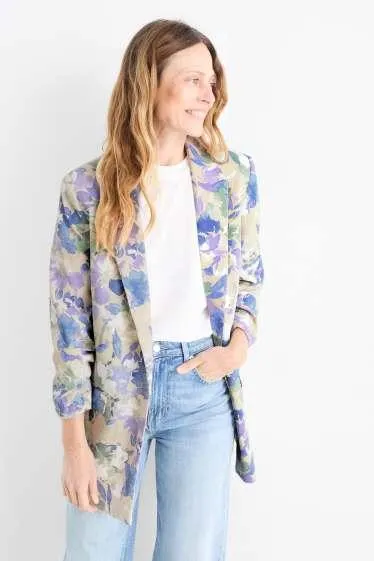 Long blazer - regular fit - floral