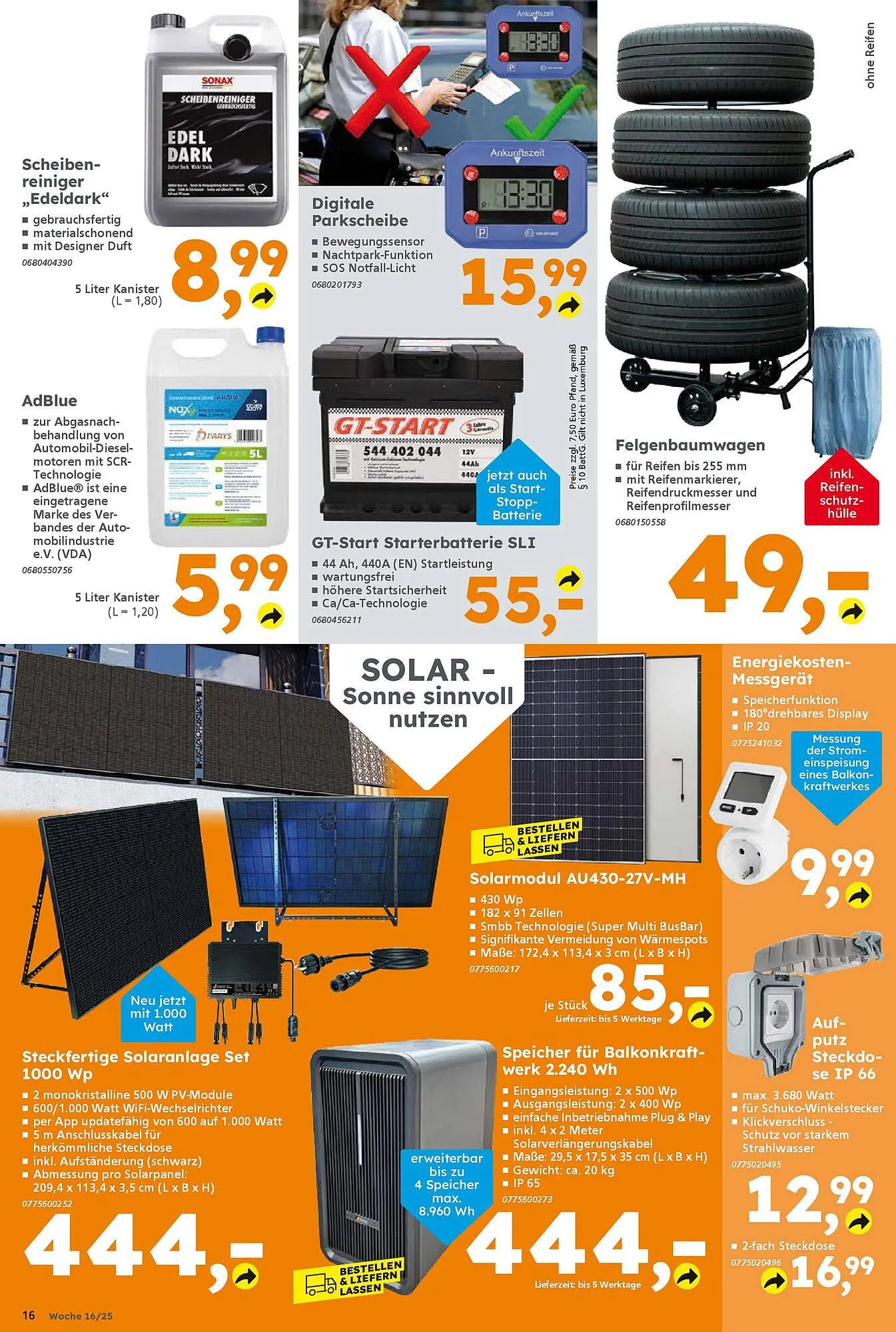Globus Baumarkt Prospekt von 13. April bis 19. April 2025 - Prospekt seite 16