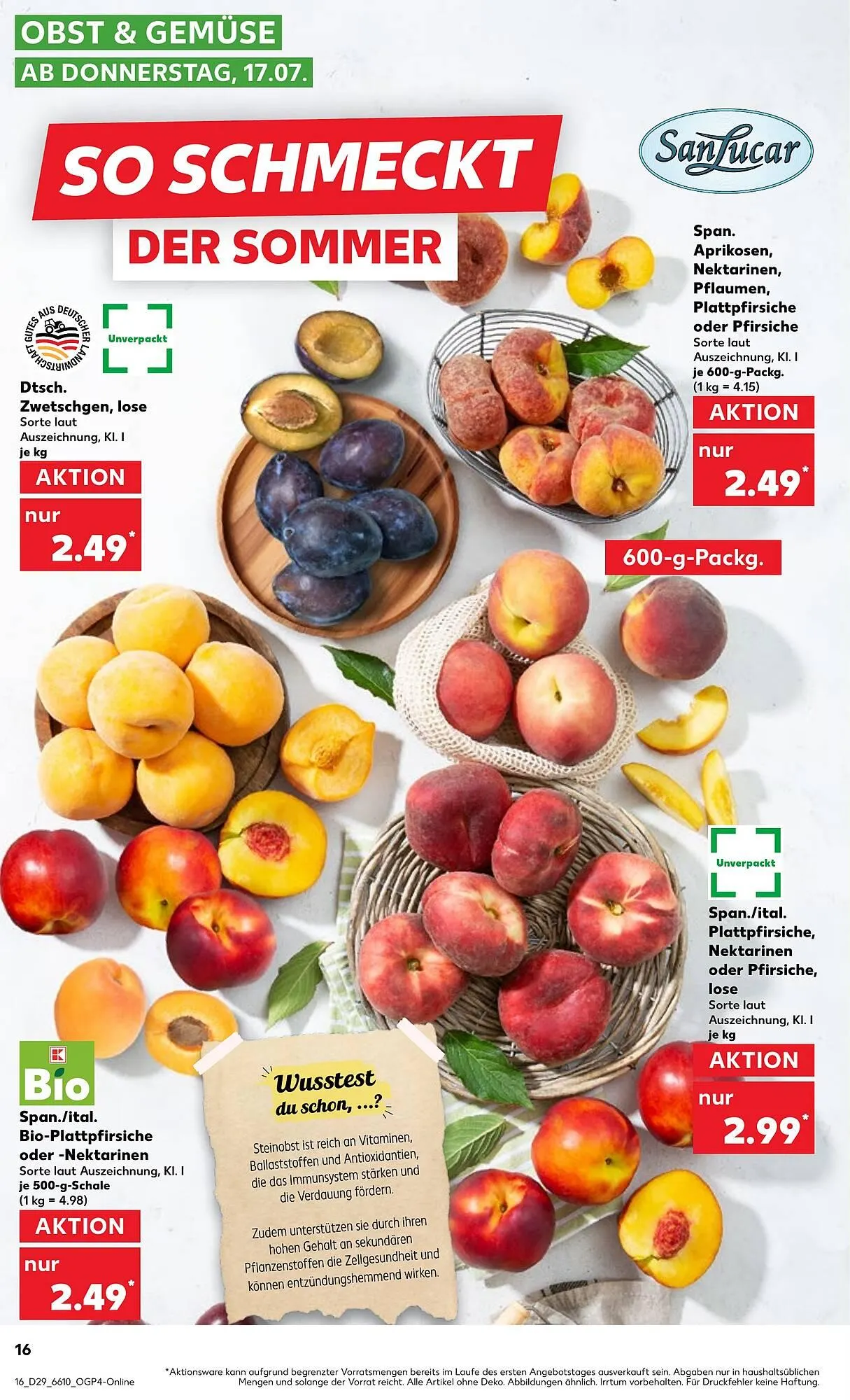 Kaufland Prospekt von 17. Juli bis 23. Juli 2025 - Prospekt seite 16