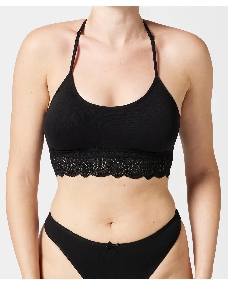 Schwarzes Bustier Ergee, verstellbare Träger