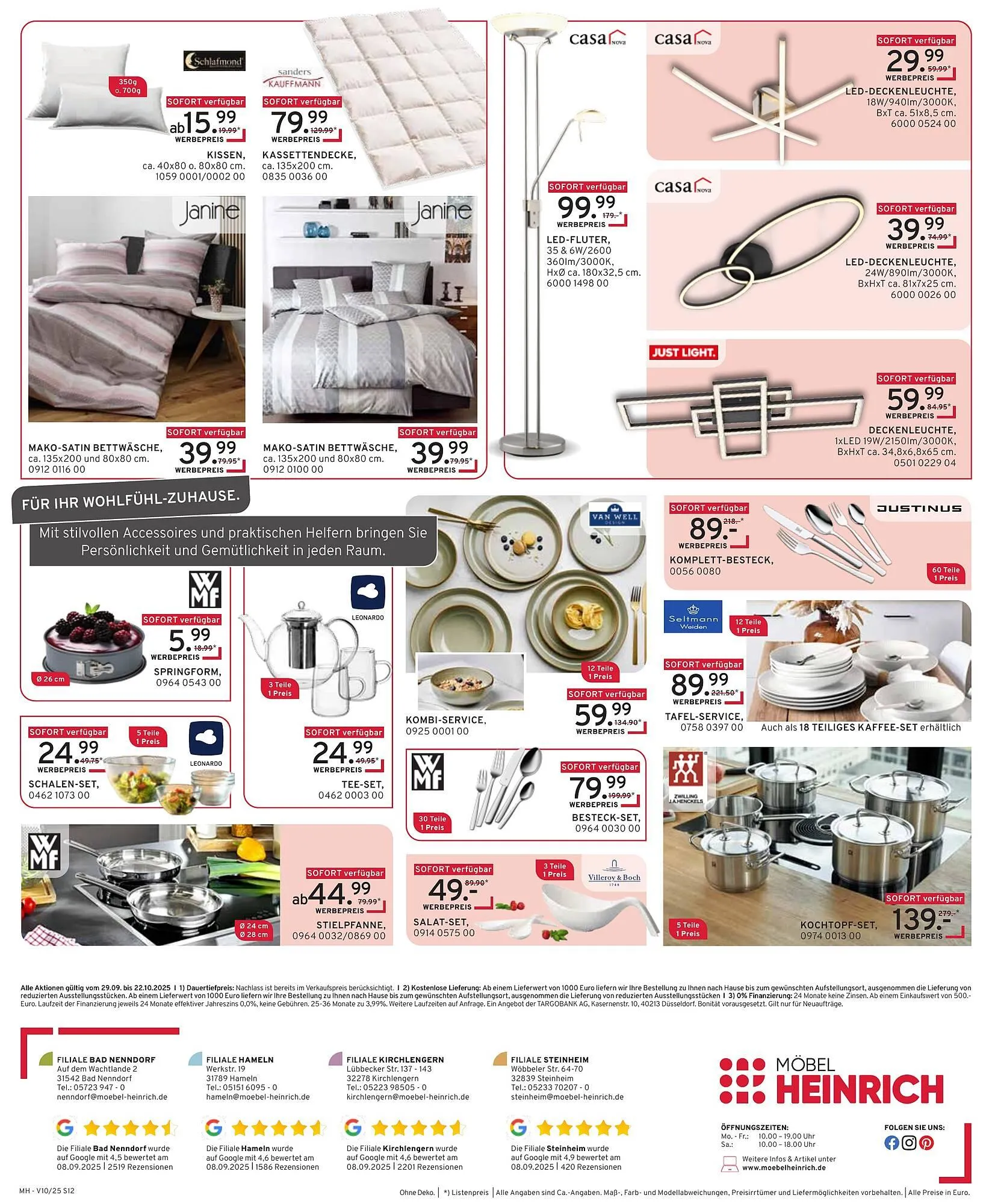 Möbel Heinrich Prospekt von 24. September bis 22. Oktober 2025 - Prospekt seite 12