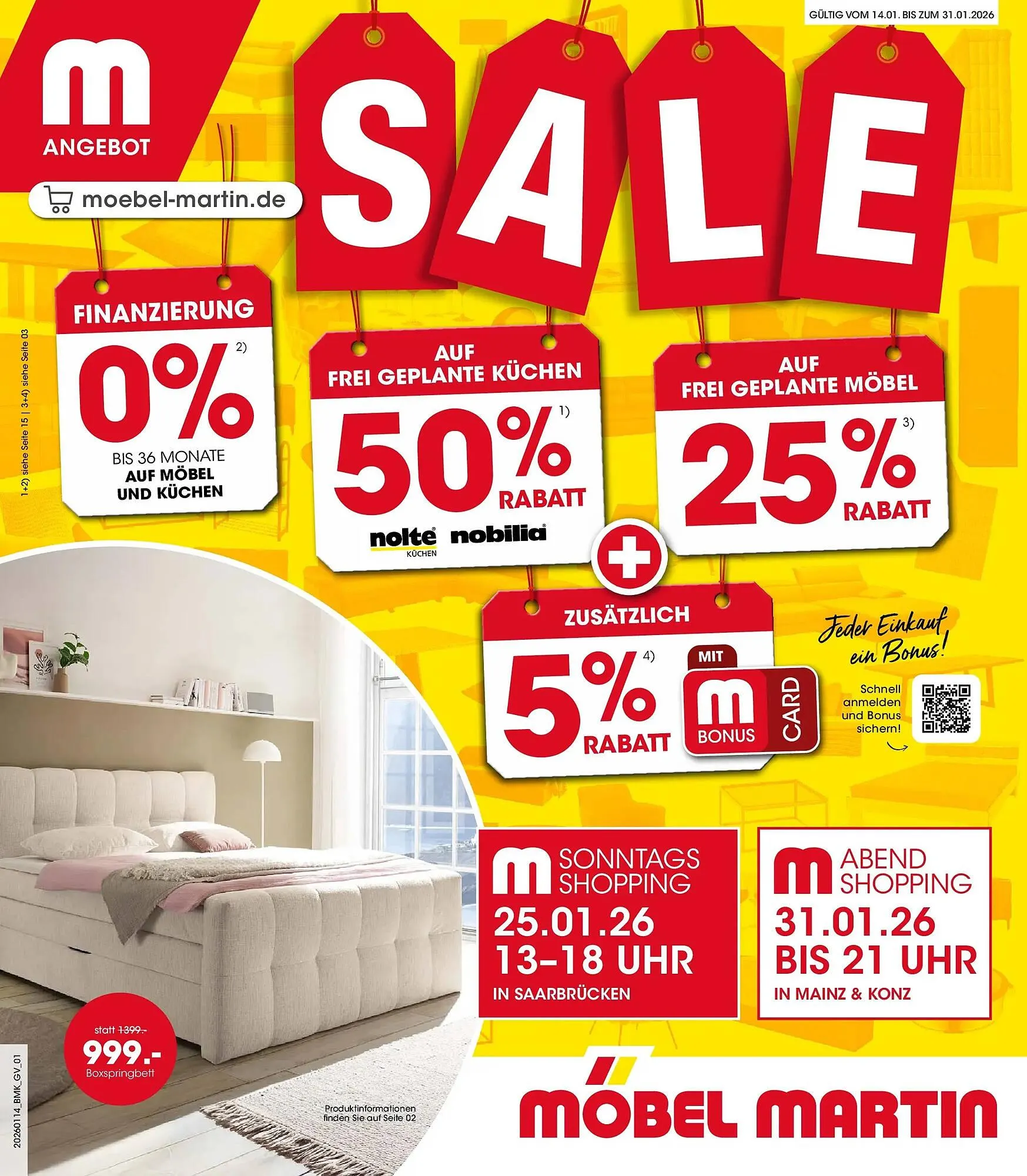 Möbel Martin Prospekt von 13. Januar bis 31. Januar 2026 - Prospekt seite 1