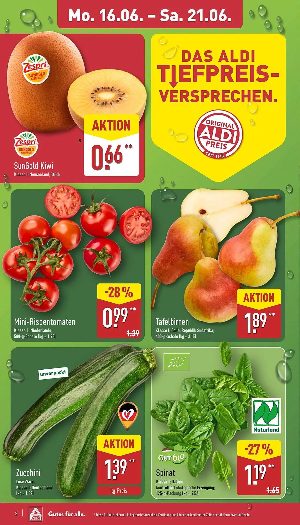 Aldi Nord Prospekt von 16. Juni bis 21. Juni 2025 - Prospekt seite 2