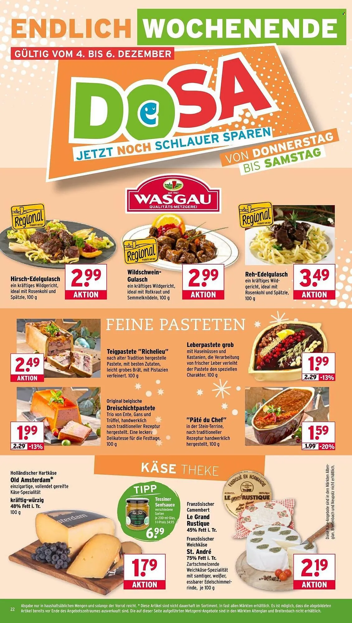 Wasgau Prospekt von 1. Dezember bis 6. Dezember 2025 - Prospekt seite 22
