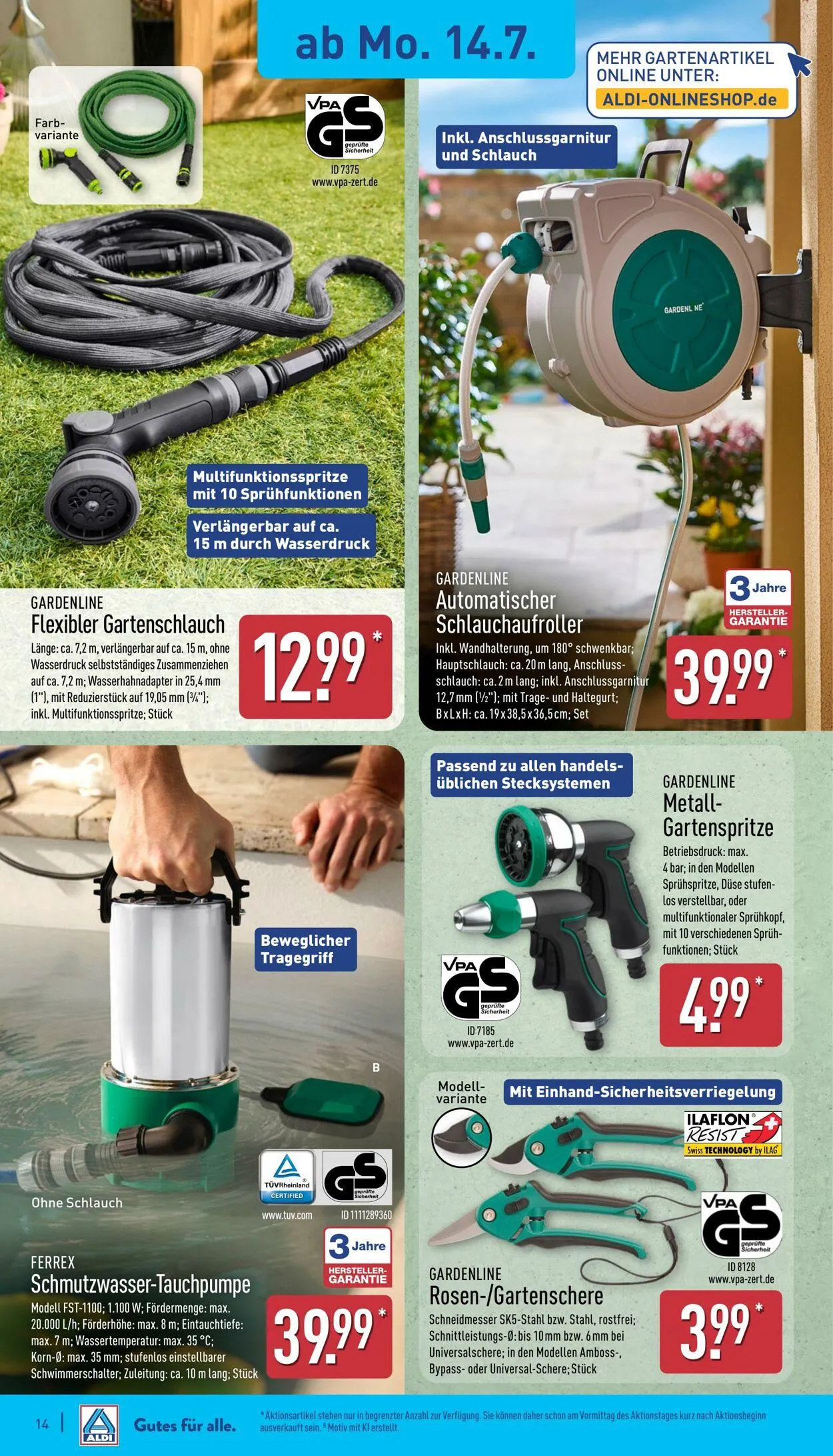 Aldi-Nord von 7. Juli bis 12. Juli 2025 - Prospekt seite 14