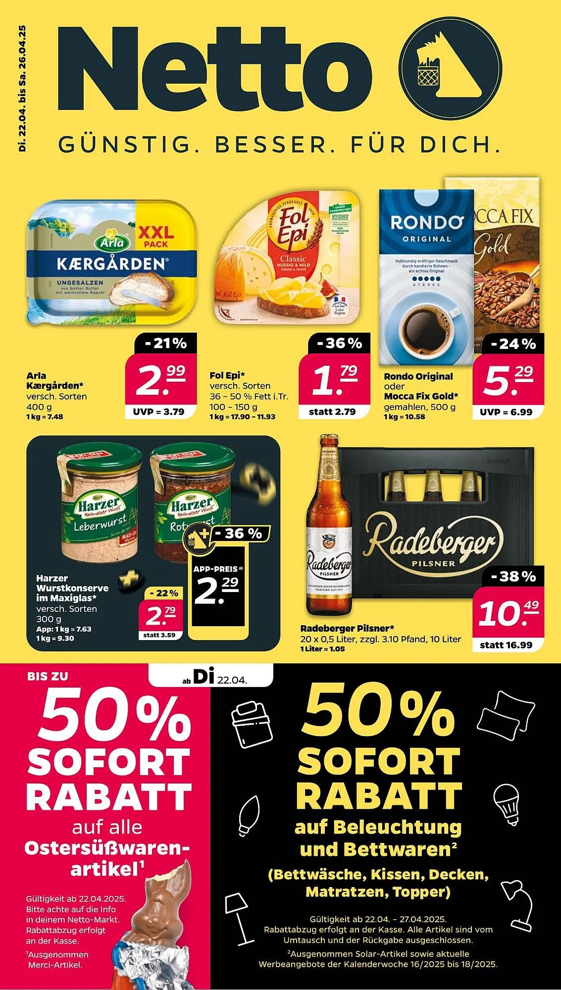 NETTO Prospekt von 21. April bis 26. April 2025 - Prospekt seite 1