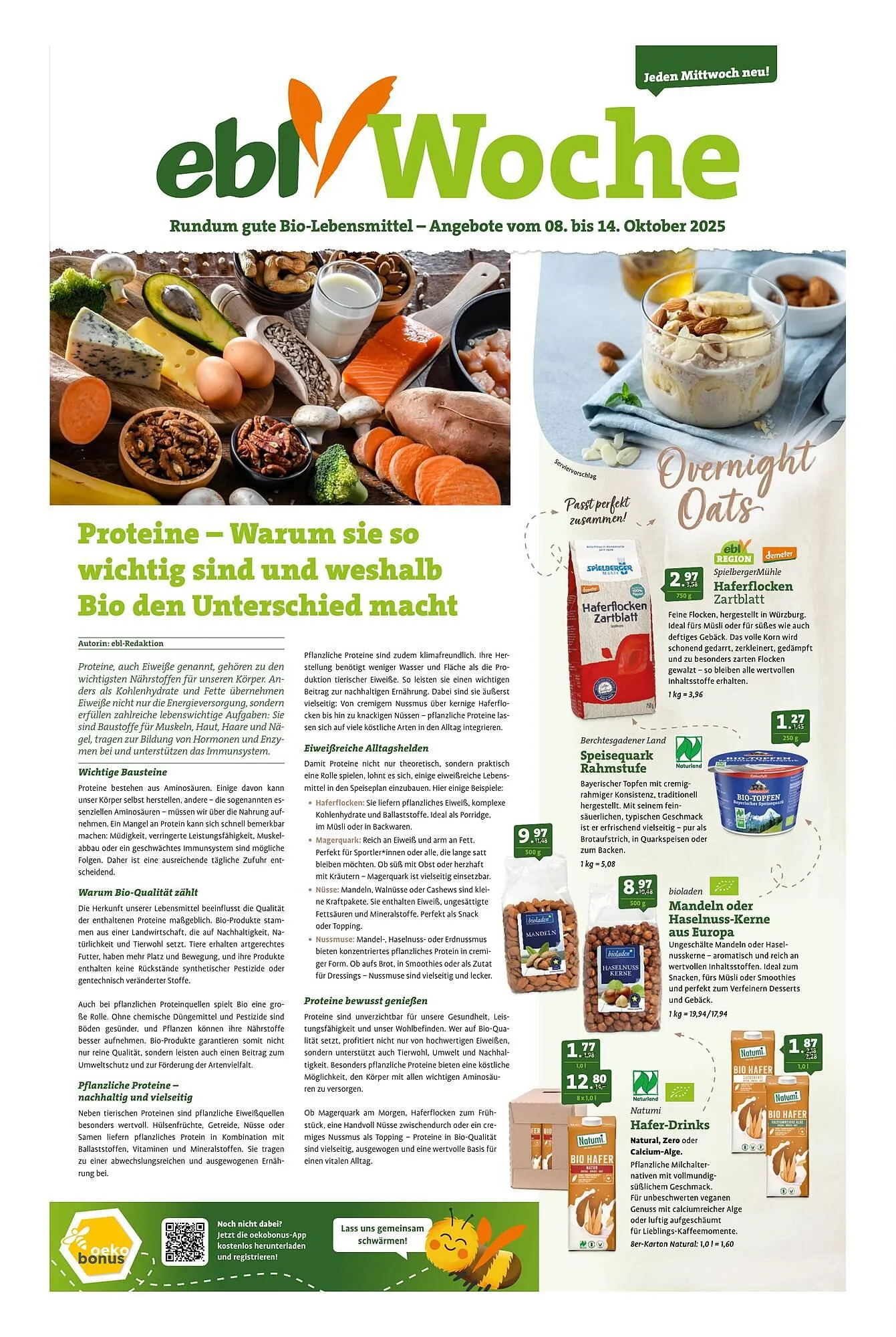 Ebl Naturkost Prospekt von 8. Oktober bis 14. Oktober 2025 - Prospekt seite 1