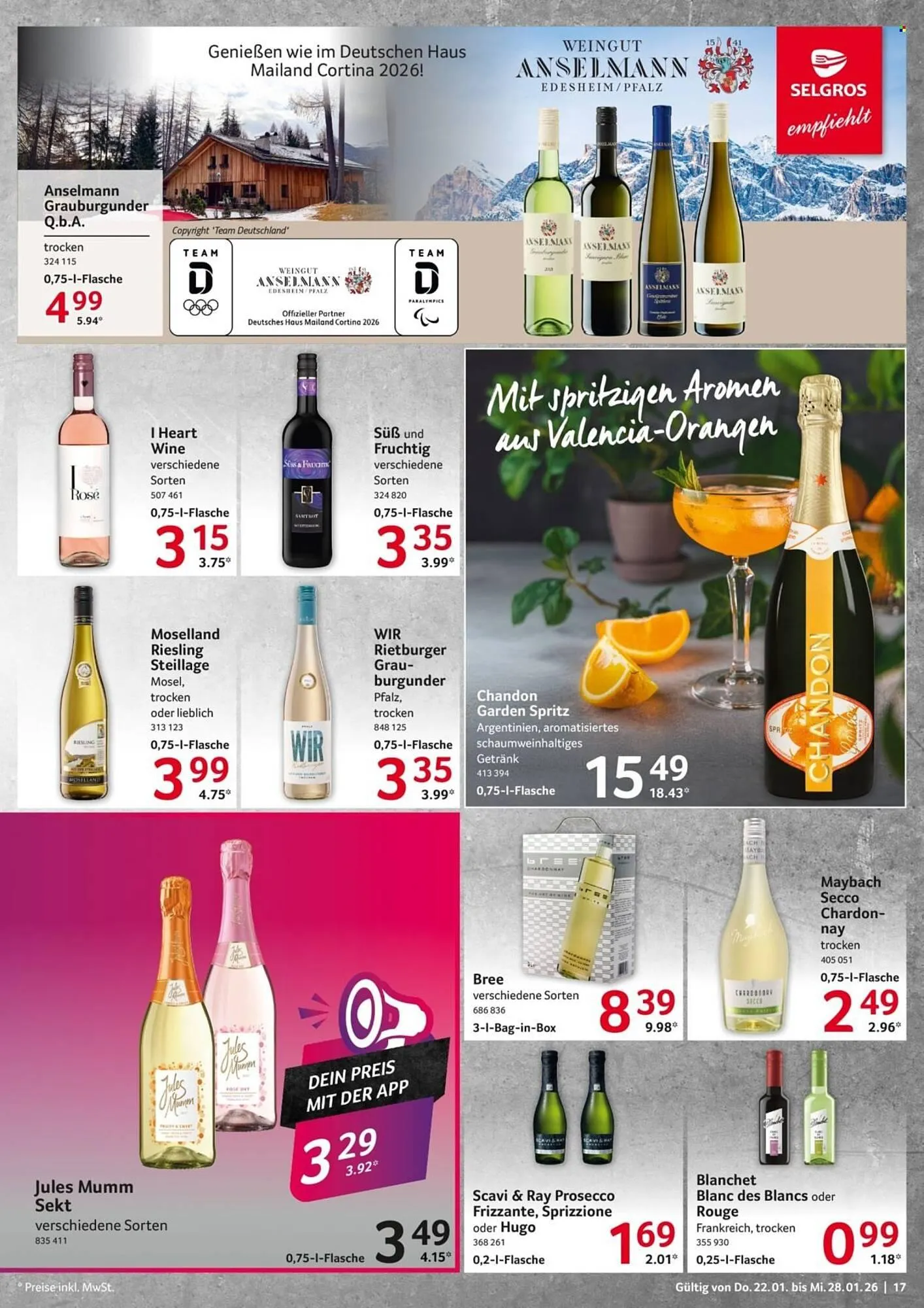 Selgros Prospekt von 22. Januar bis 28. Januar 2026 - Prospekt seite 17