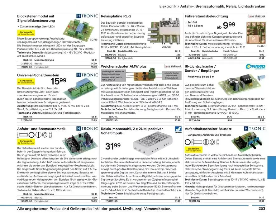 Modellbahn Katalog von 29. Oktober bis 31. Dezember 2025 - Prospekt seite 255