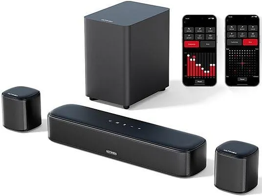 ULTIMEA 5.1 Soundbar für TV Geräte mit App Steuerung un Subwoofer, Soundbar, Schwarz