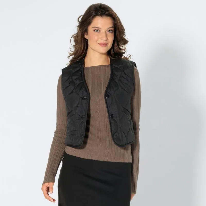 Damen-Indoor-Weste mit Leopardenprint innen