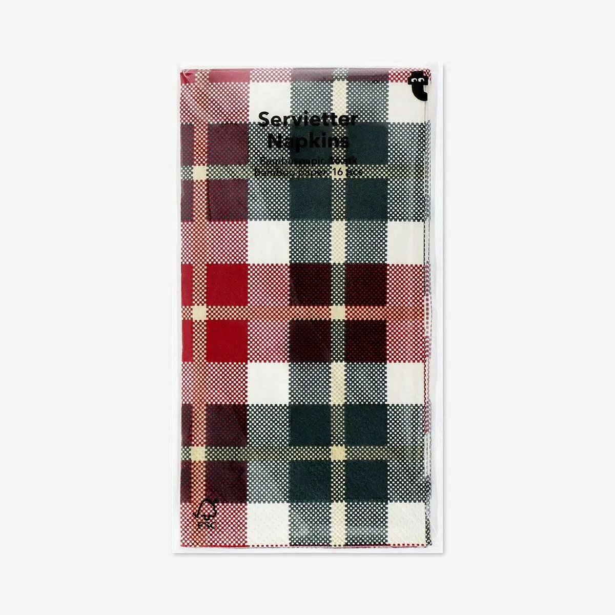 Napkins in plaid - 16 pcs