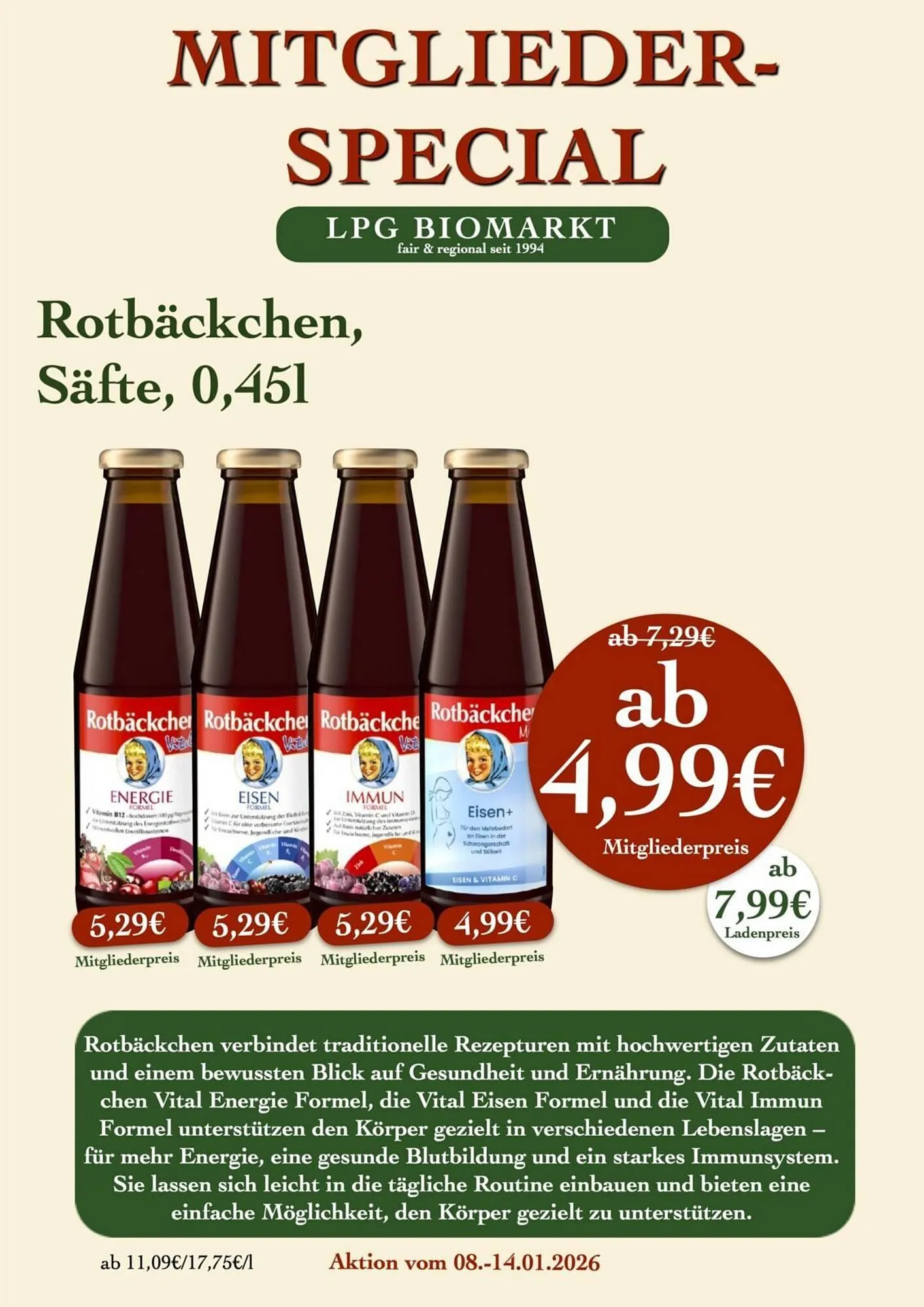 LPG Biomarkt Prospekt von 8. Januar bis 14. Januar 2026 - Prospekt seite 10