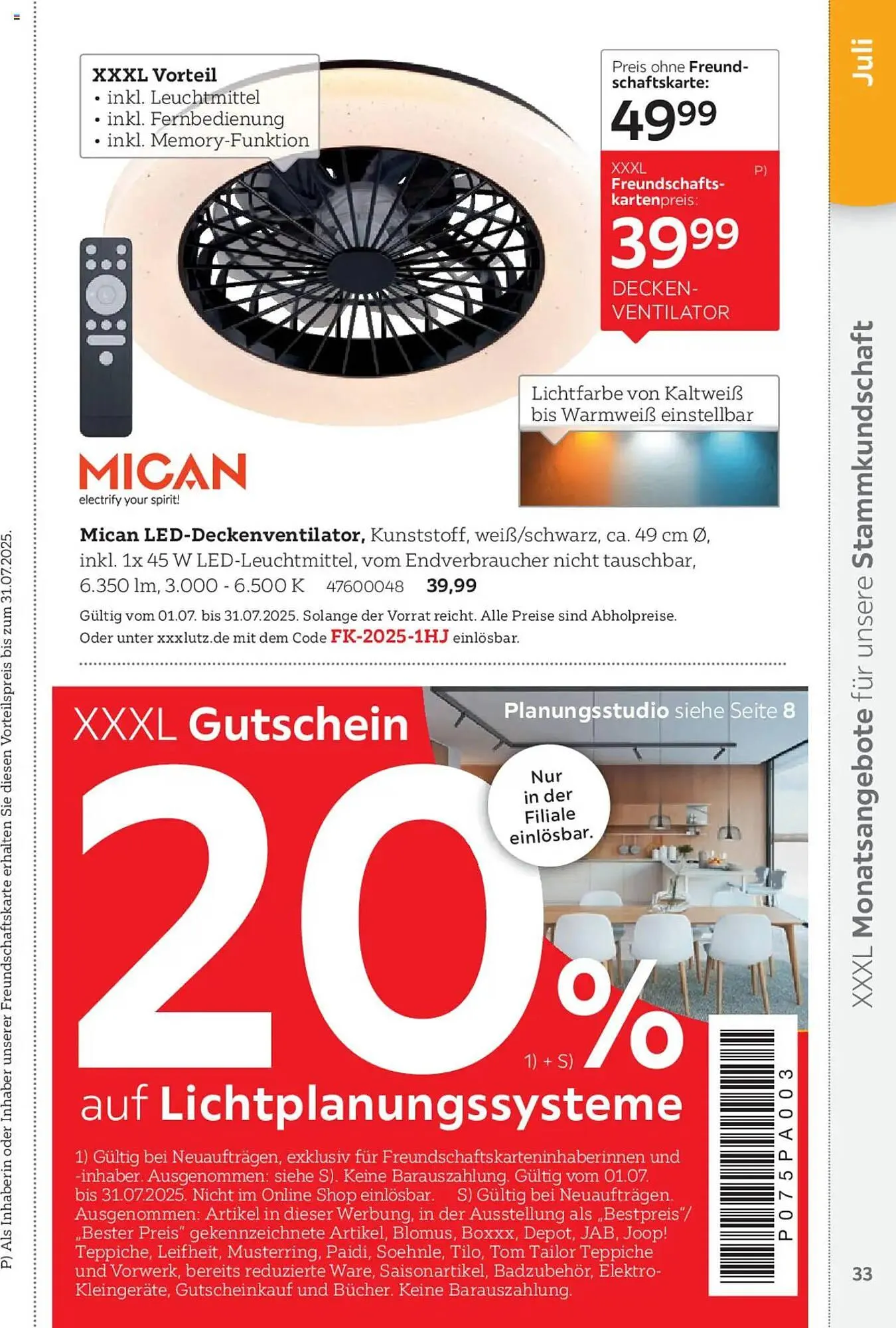 XXXLutz Prospekt von 1. Februar bis 31. Juli 2025 - Prospekt seite 33