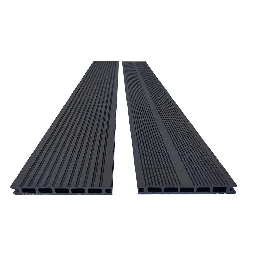 1m² WPC Terrassendiele mit Zubehör – Anthrazit