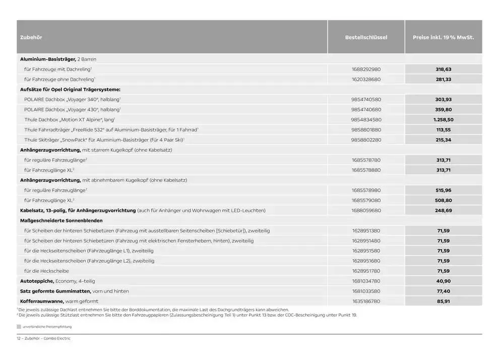 Opel Neuer Combo Electric von 8. November bis 8. November 2025 - Prospekt seite 12