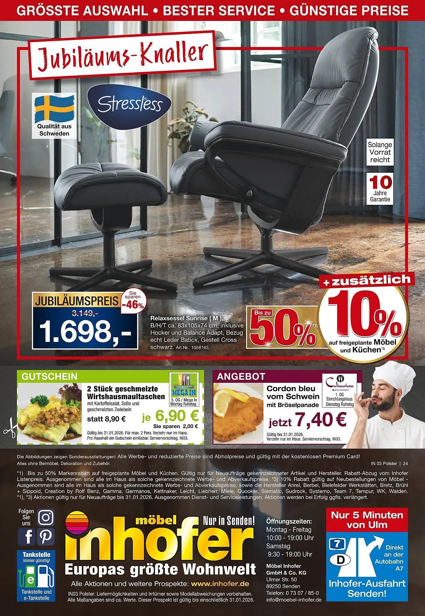 Möbel Inhofer Prospekt von 8. Januar bis 31. Januar 2026 - Prospekt seite 24