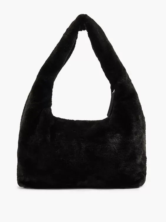 Black Fluffy Handbag