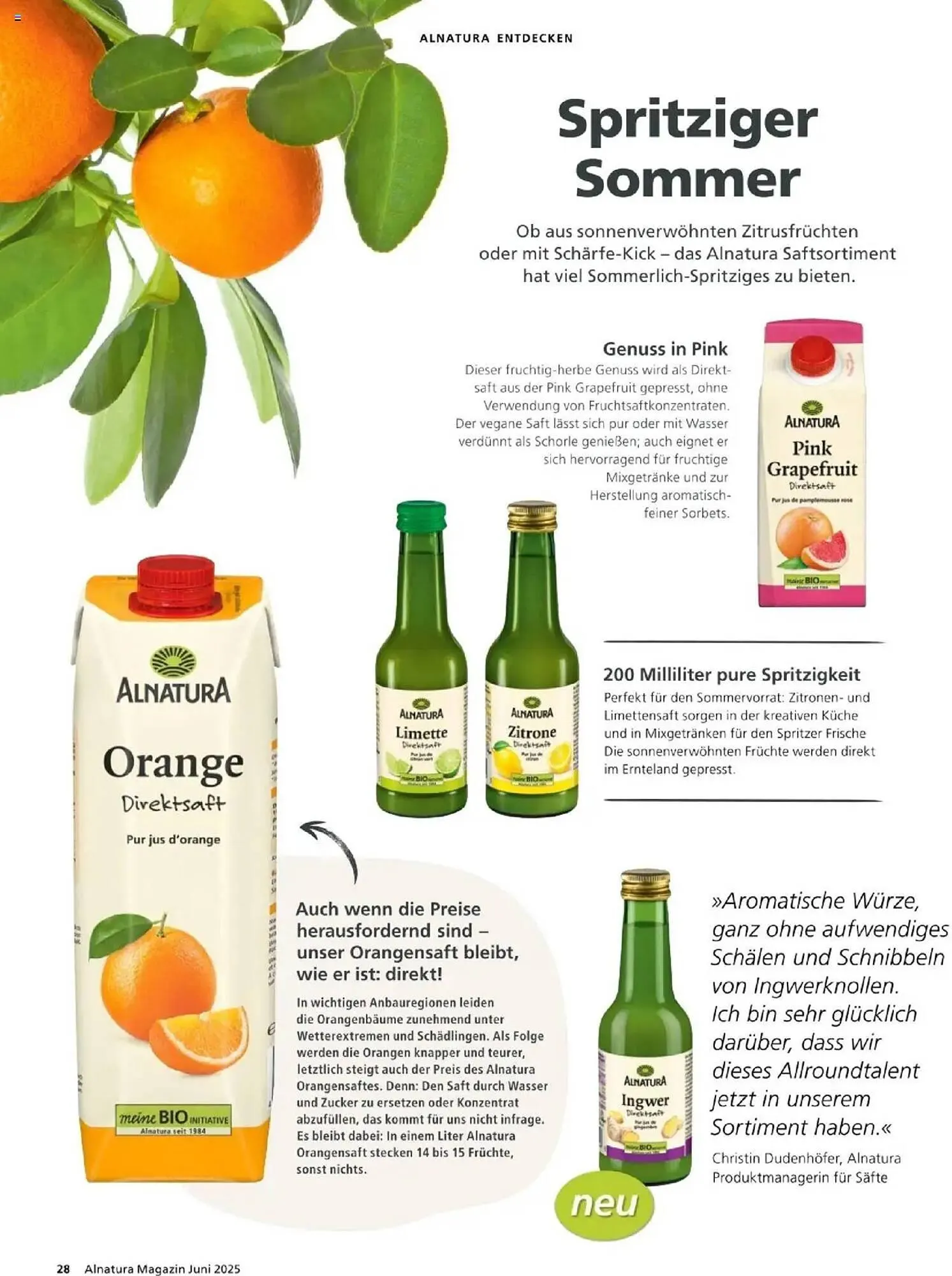 Alnatura Prospekt von 1. Juni bis 30. Juni 2025 - Prospekt seite 28