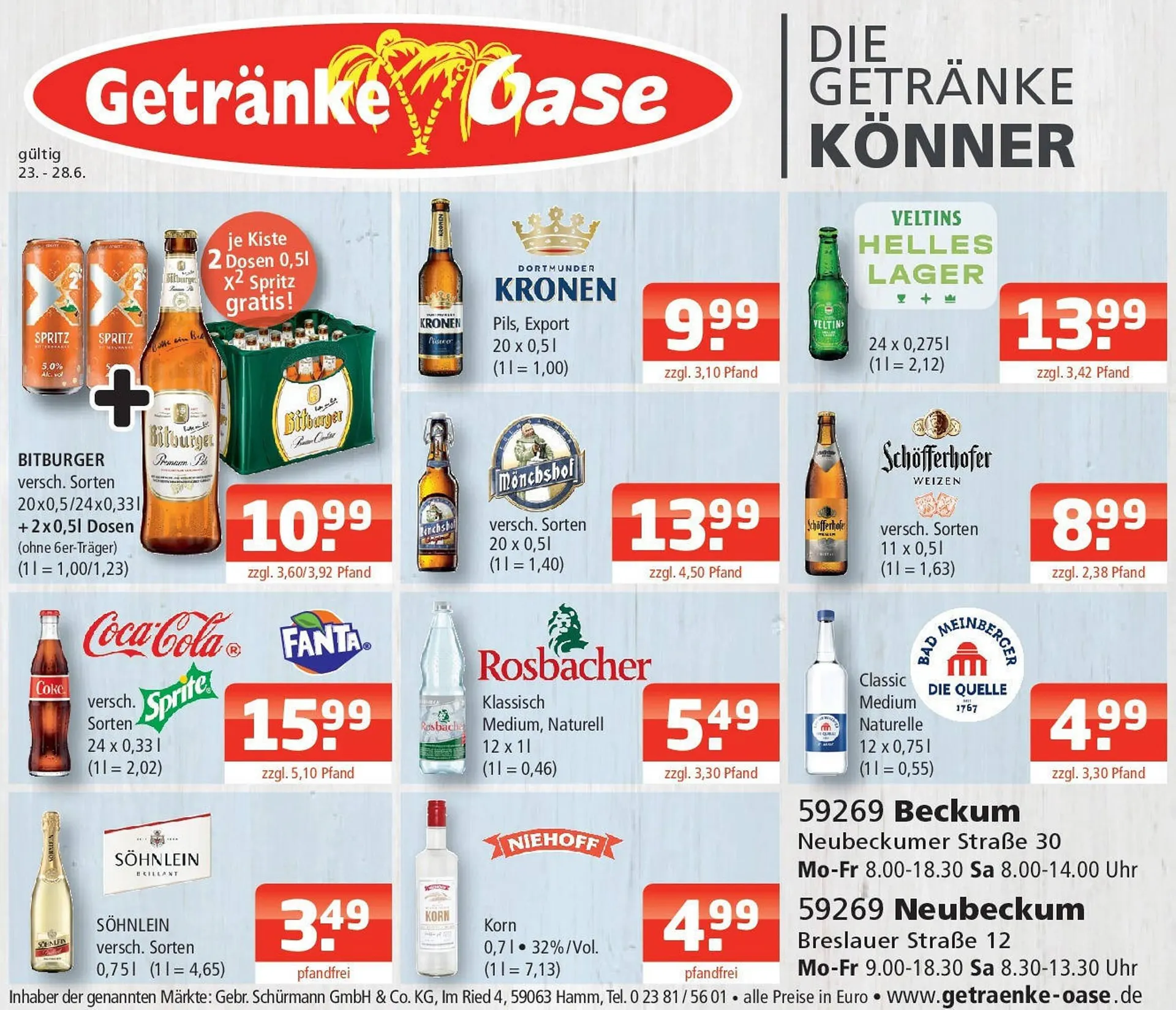 Getränke Oase Prospekt - 1