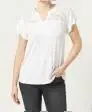 T-Shirt mit Spitzeneinsatz Janina, Y-Ausschnitt