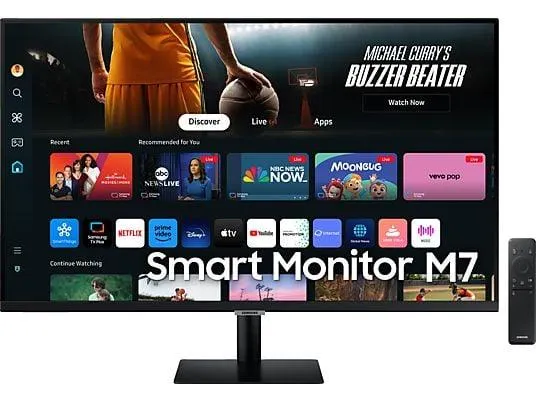 SAMSUNG Monitor M70D 32 Zoll UHD 4K Smart Monitor (4 ms Reaktionszeit, 60 Hz)